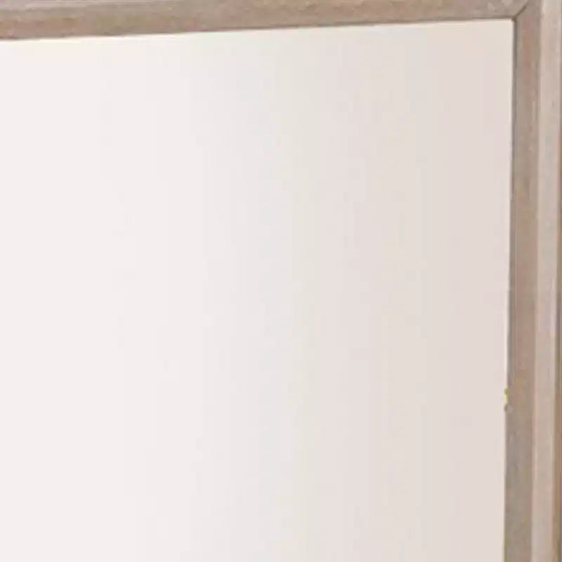 Royal Hampton Dresser Mirror, Modern Classic Oak Beige Solid Wood, 42 Inch