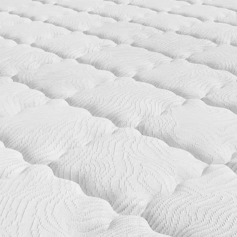 Whisen 12 Queen Hybrid Mattress, Motion Isolation Mattress, Memory Foam Mattress, Pocket Innerspring, Quilted Cover - White