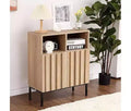 23.6 Inch Wave Stripe Sideboard Buffet Cabinet with Storage,with Adjustable Shelves, Coffee Wine Bar Organizer for Kitchen, Entryway, Living Room