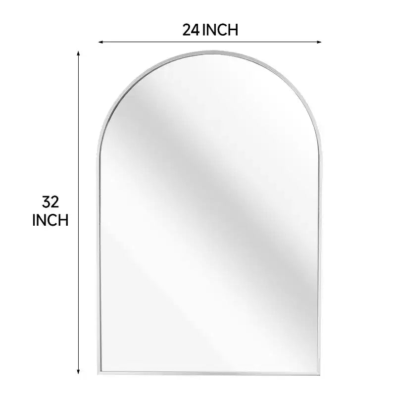 TUYOHW 24x32 Inch Wall Mount Bathroom Mirror,Arched Wall Mount Vanity Mirror for Bathroom,Bedroom