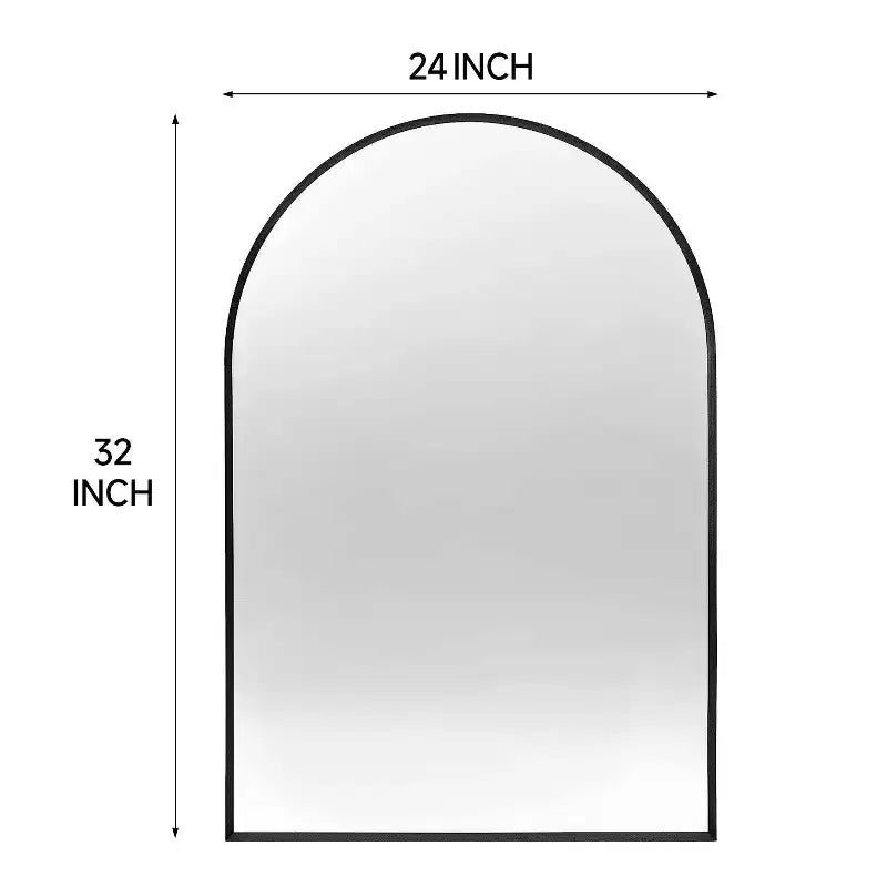 TUYOHW 24x32 Inch Wall Mount Bathroom Mirror,Arched Wall Mount Vanity Mirror for Bathroom,Bedroom