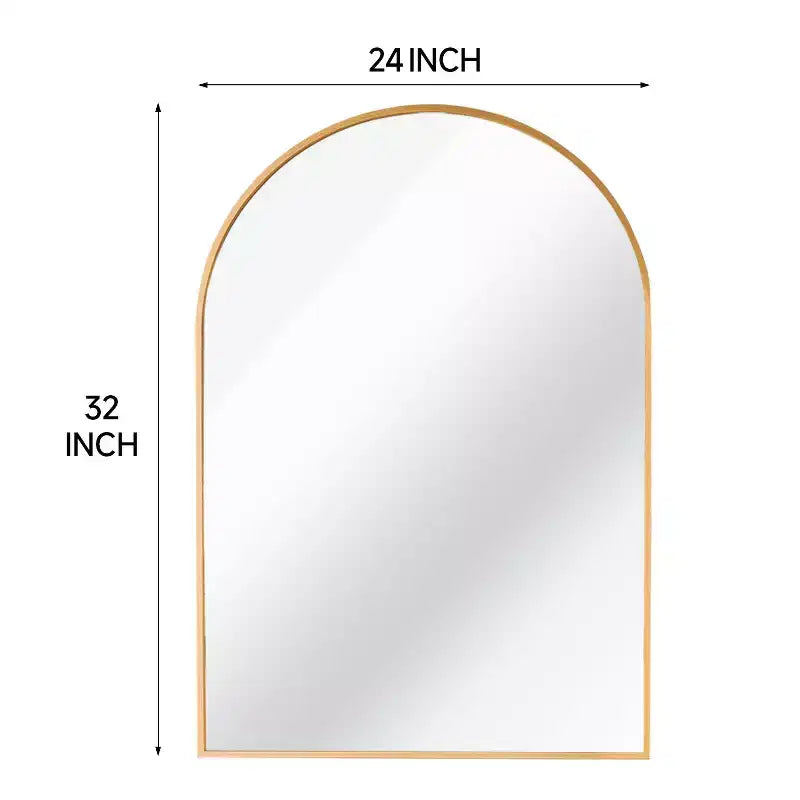 TUYOHW 24x32 Inch Wall Mount Bathroom Mirror,Arched Wall Mount Vanity Mirror for Bathroom,Bedroom