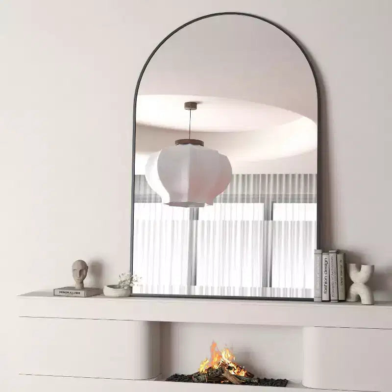 TUYOHW 24x32 Inch Wall Mount Bathroom Mirror,Arched Wall Mount Vanity Mirror for Bathroom,Bedroom