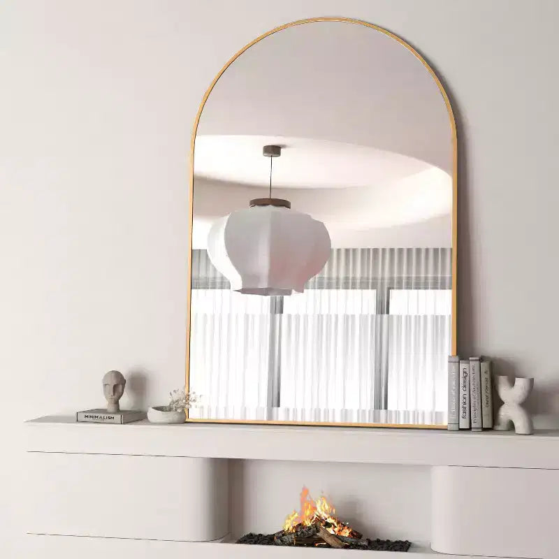 TUYOHW 24x32 Inch Wall Mount Bathroom Mirror,Arched Wall Mount Vanity Mirror for Bathroom,Bedroom