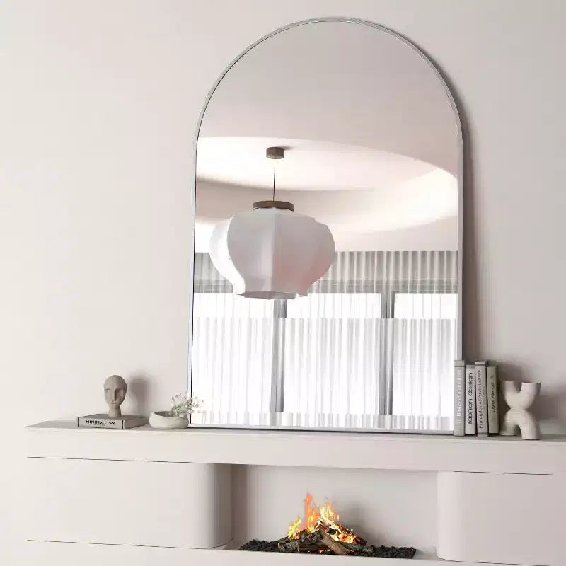 TUYOHW 24x32 Inch Wall Mount Bathroom Mirror,Arched Wall Mount Vanity Mirror for Bathroom,Bedroom