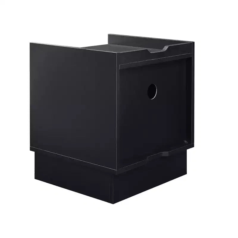Zeus & Ruta Mid Century Modern Nightstand with Charging Station, 2 Drawers for Bedroom/Living Room