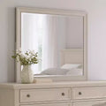Royal Hampton Dresser Mirror, Beveled Glass, White Solid Wood Frame, 36x40
