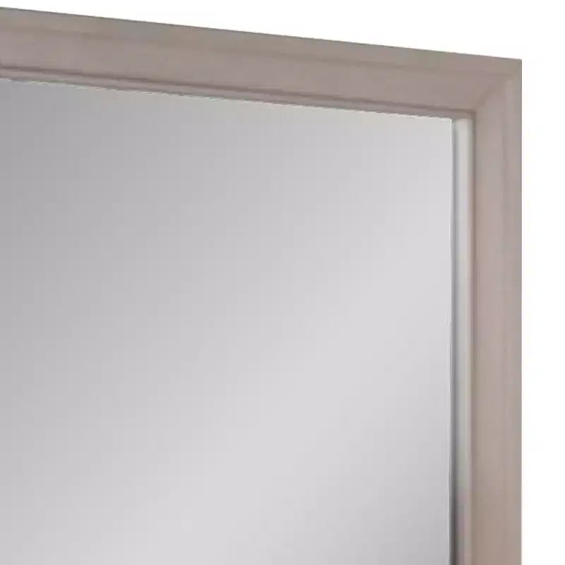 Royal Hampton Dresser Mirror, Beveled Glass, White Solid Wood Frame, 36x40