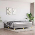Bed Frame Light Grey 100% Polyester, Plywood, Engineered Wood