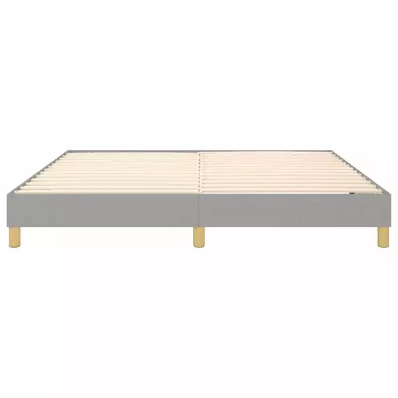 Bed Frame Light Grey 100% Polyester, Plywood, Engineered Wood