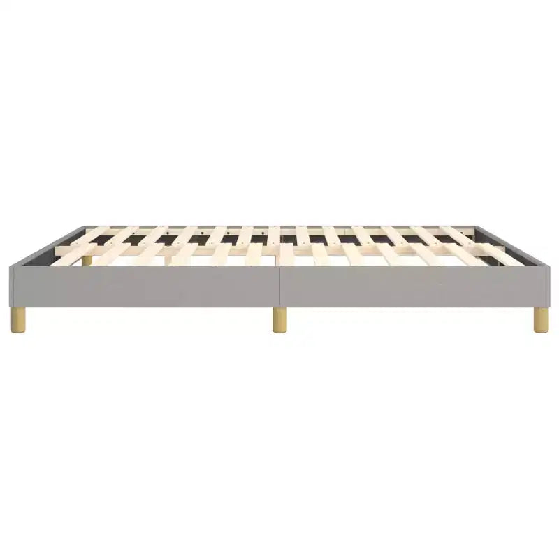 Bed Frame Light Grey 100% Polyester, Plywood, Engineered Wood
