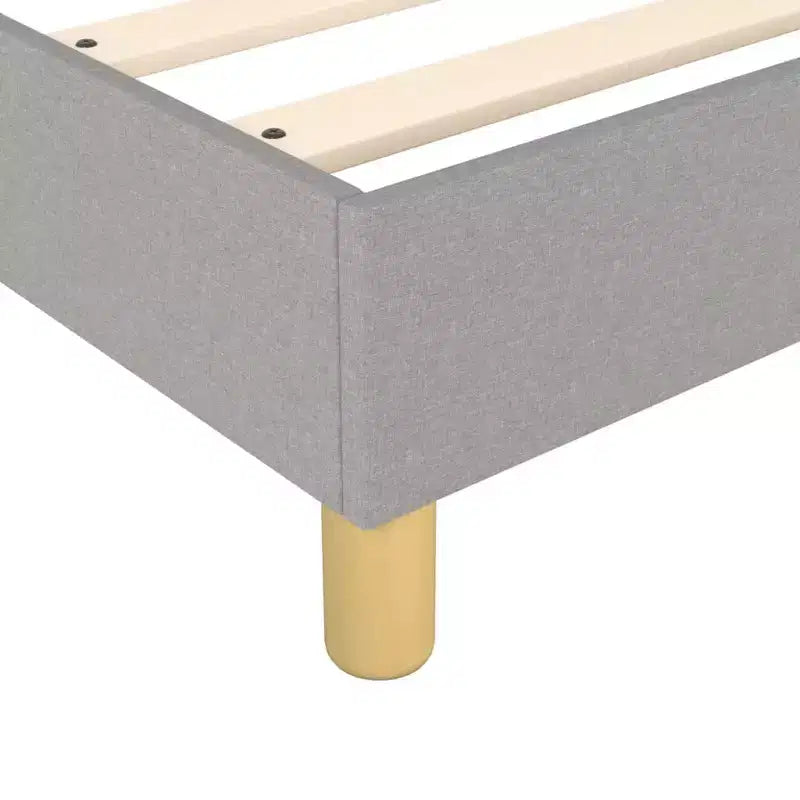 Bed Frame Light Grey 100% Polyester, Plywood, Engineered Wood
