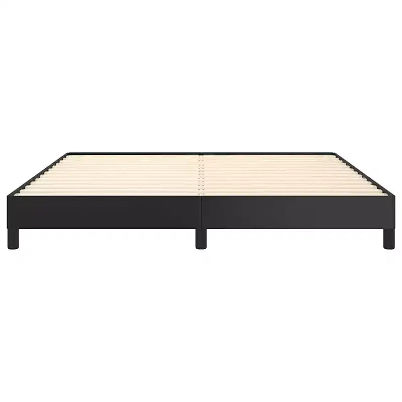 Bed Frame Black Faux leather, plywood, engineered wood Queen