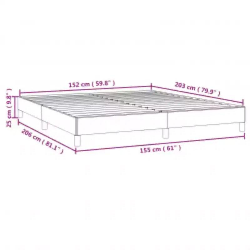 Bed Frame Black Faux leather, plywood, engineered wood Queen