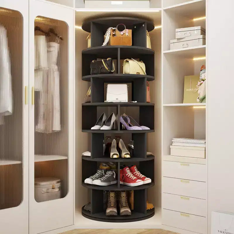 7-Tier Shoe Rack, 28-32 Pair Rotating Shoe Rack Tower