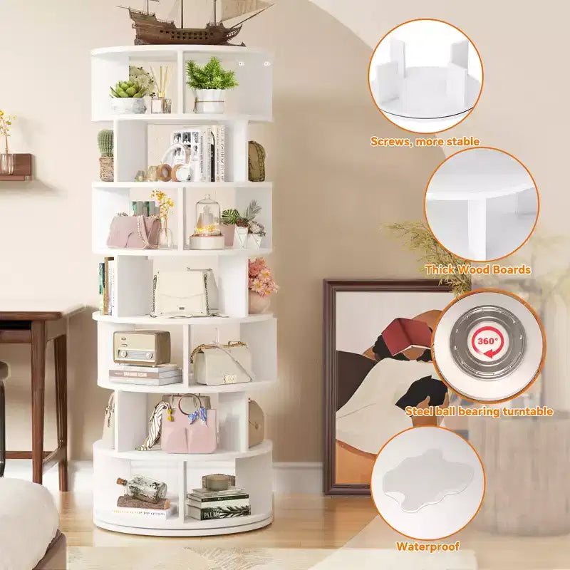 7-Tier Shoe Rack, 28-32 Pair Rotating Shoe Rack Tower