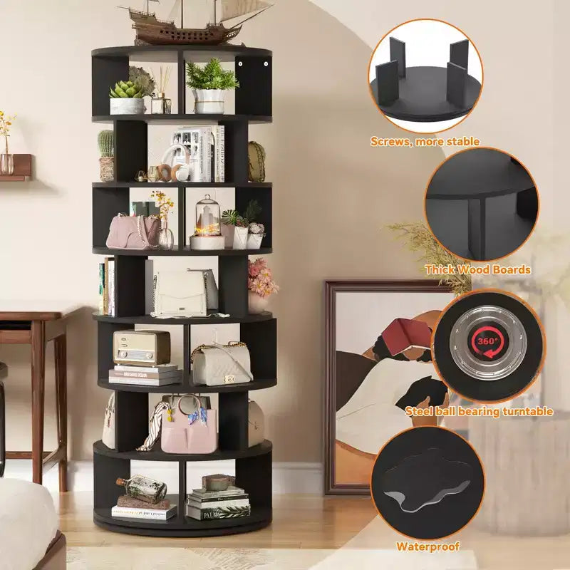 7-Tier Shoe Rack, 28-32 Pair Rotating Shoe Rack Tower