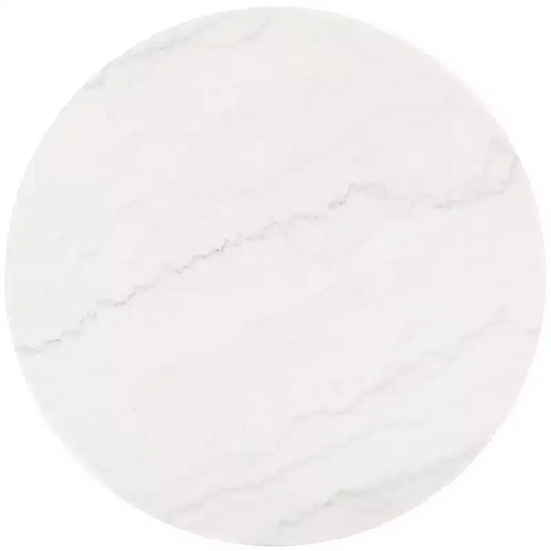 Syrio Round Marble Coffee Table - COF8100A - Marble/Walnut - Safavieh