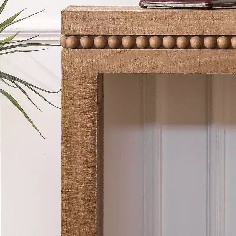 64 Modern Console Table with Decorative Beaded Trim, Elegant Entryway Table for Hallway, Living Room, or Home Office-Panipeachy
