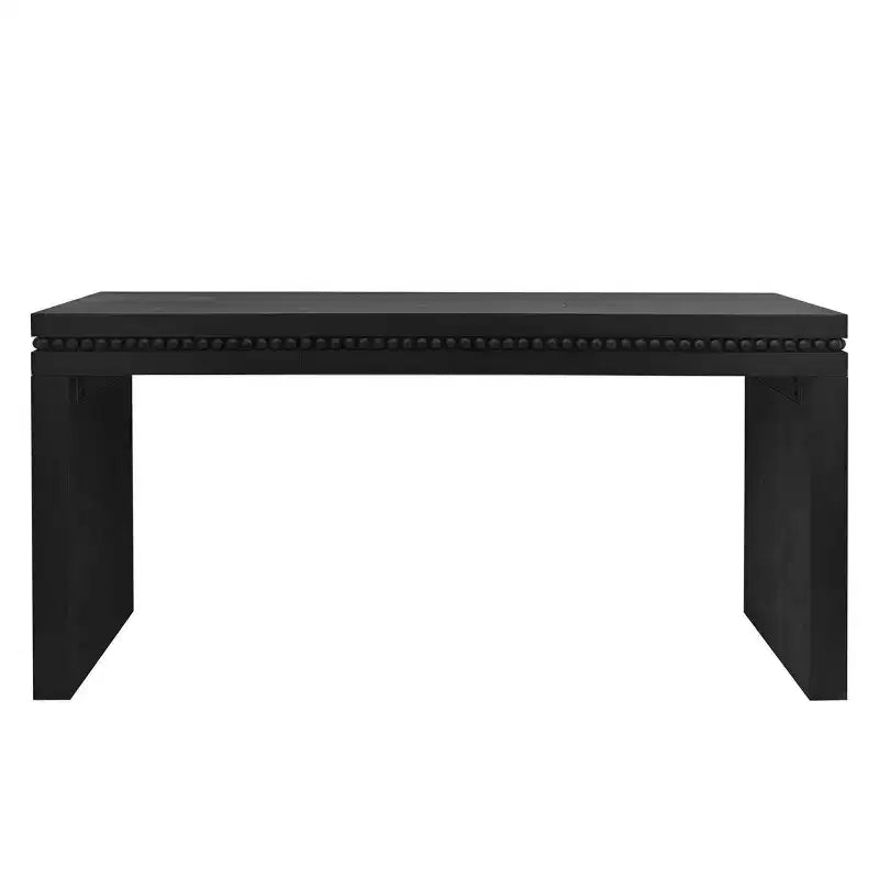 64 Modern Console Table with Decorative Beaded Trim, Elegant Entryway Table for Hallway, Living Room, or Home Office-Panipeachy
