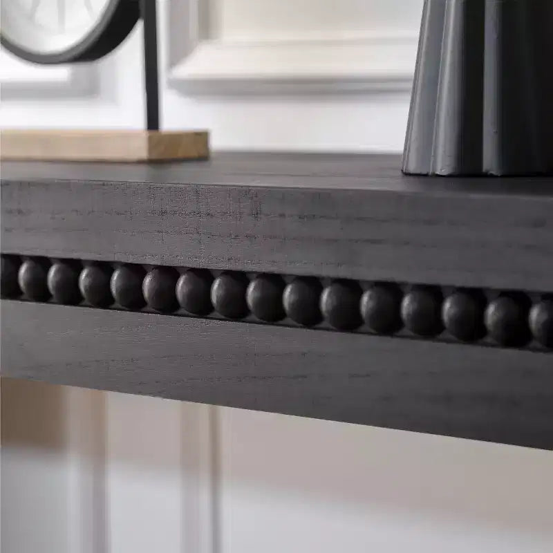 64 Modern Console Table with Decorative Beaded Trim, Elegant Entryway Table for Hallway, Living Room, or Home Office-Panipeachy