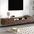 Clihome Mid Century TV Stand with 2 Drawers, Media Console Table for TVs up to 85'', Entertainment Center with Storage for Living Room