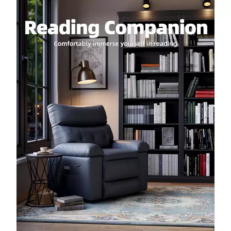 Oversized Wide Recliner Chair - PU Leather Large Manual Recliner for Adults,1.5X Sponge Filling and Easy Recline Mechanism for Relaxation