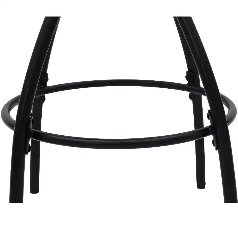EHMKNP 29'' Counter Height Bar Stool with Footrest,Upholstered Round Barstools for Kitchen & Dining Room(Set of 2)