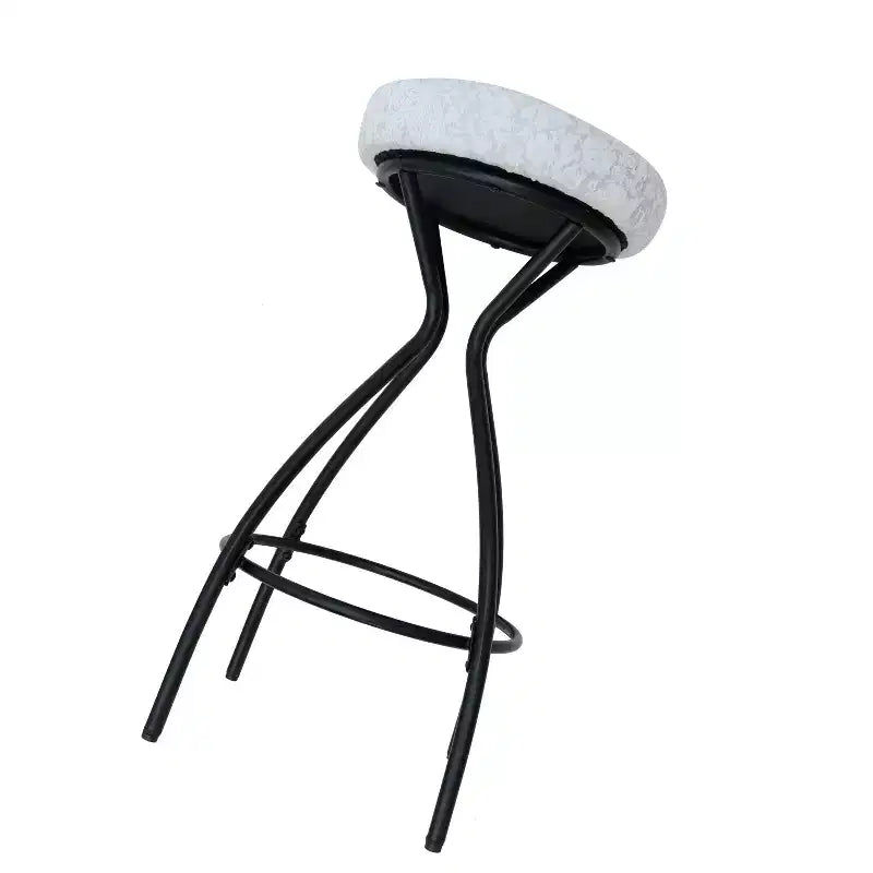EHMKNP 29'' Counter Height Bar Stool with Footrest,Upholstered Round Barstools for Kitchen & Dining Room(Set of 2)
