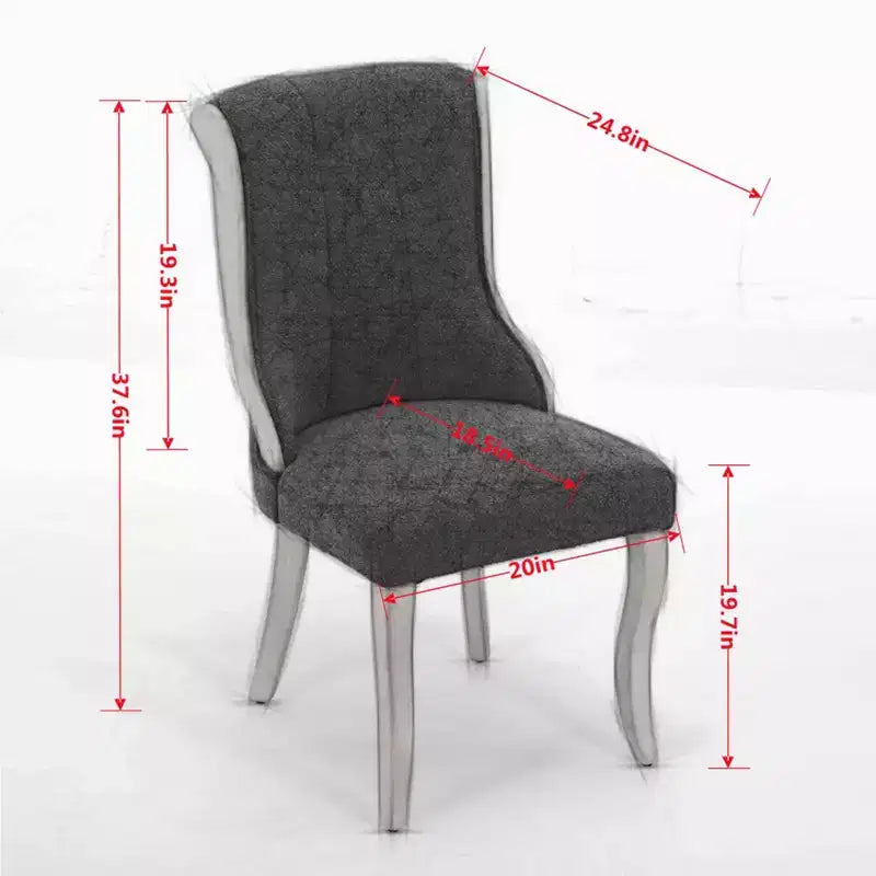 TUYOHW Luxury Velvet Dining Chairs Set of 2,Mid Century Side Chairs with Scroll Back,Solid Rubberwood Dining Room Chairs for Kitchen