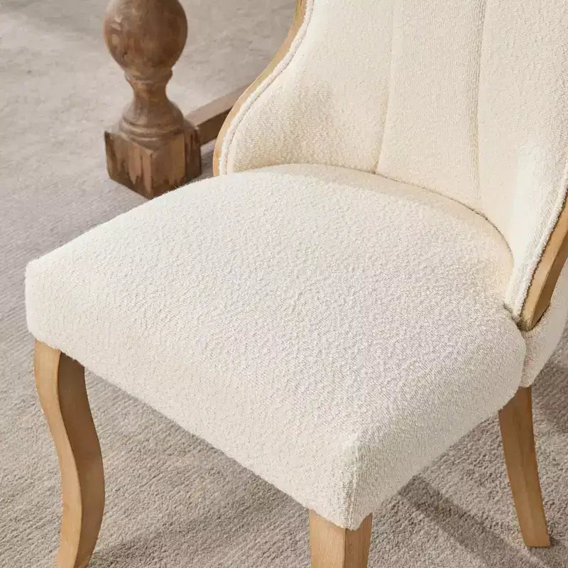 TUYOHW Luxury Velvet Dining Chairs Set of 2,Mid Century Side Chairs with Scroll Back,Solid Rubberwood Dining Room Chairs for Kitchen