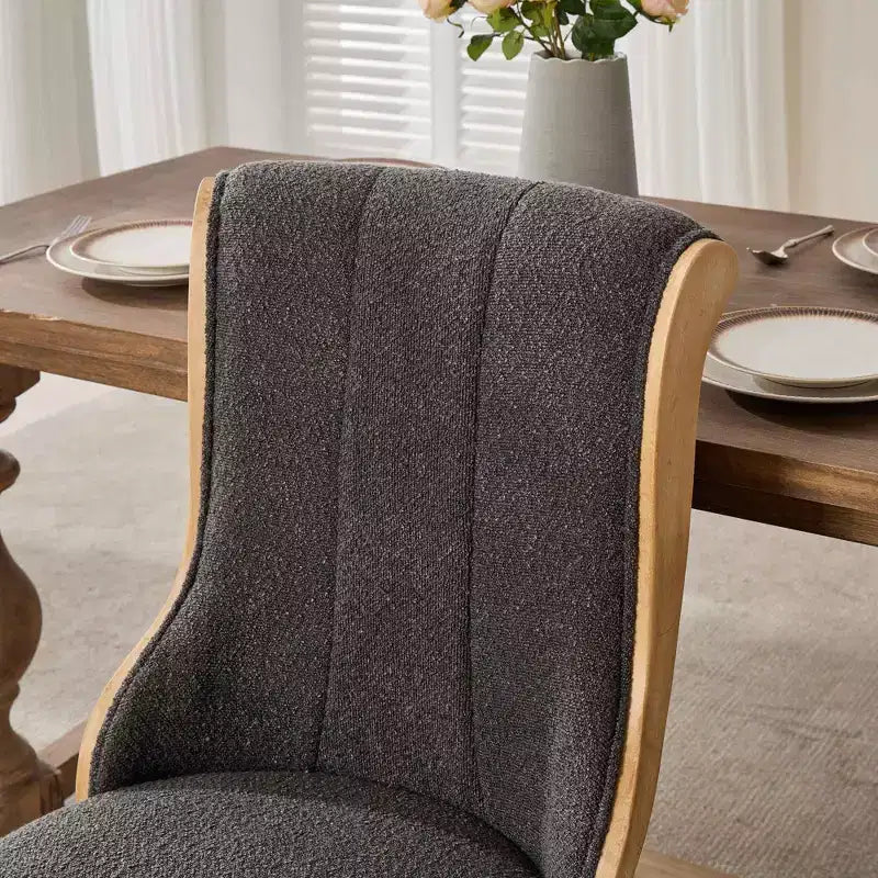TUYOHW Luxury Velvet Dining Chairs Set of 2,Mid Century Side Chairs with Scroll Back,Solid Rubberwood Dining Room Chairs for Kitchen