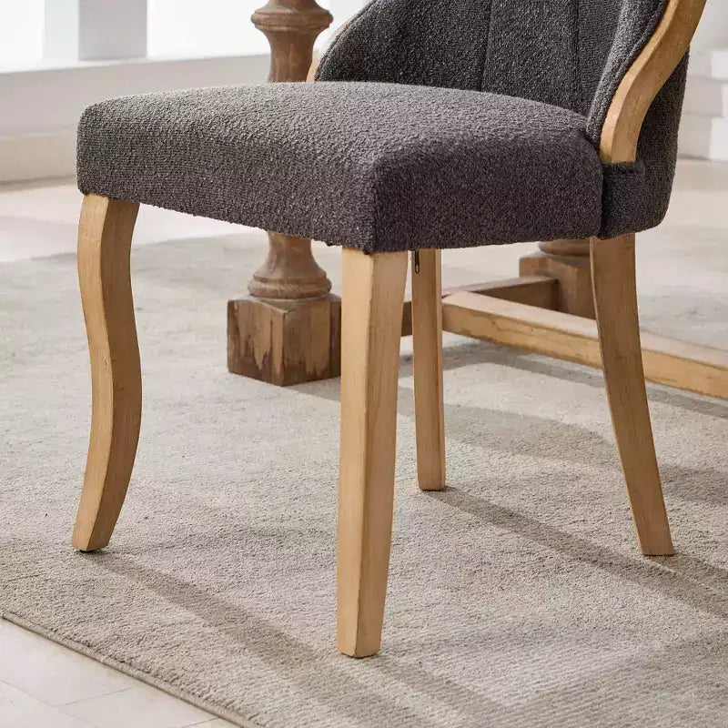 TUYOHW Luxury Velvet Dining Chairs Set of 2,Mid Century Side Chairs with Scroll Back,Solid Rubberwood Dining Room Chairs for Kitchen