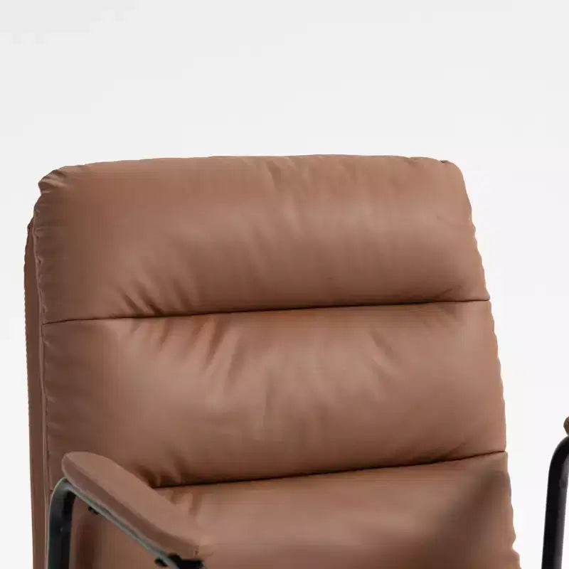 TUYOHW Classic Swivel Office Chair,40Reclining Computer Desk with PU Fabric and Optional Plush Foam Filling,Ergonomic Home Desk Chairs with Wheels