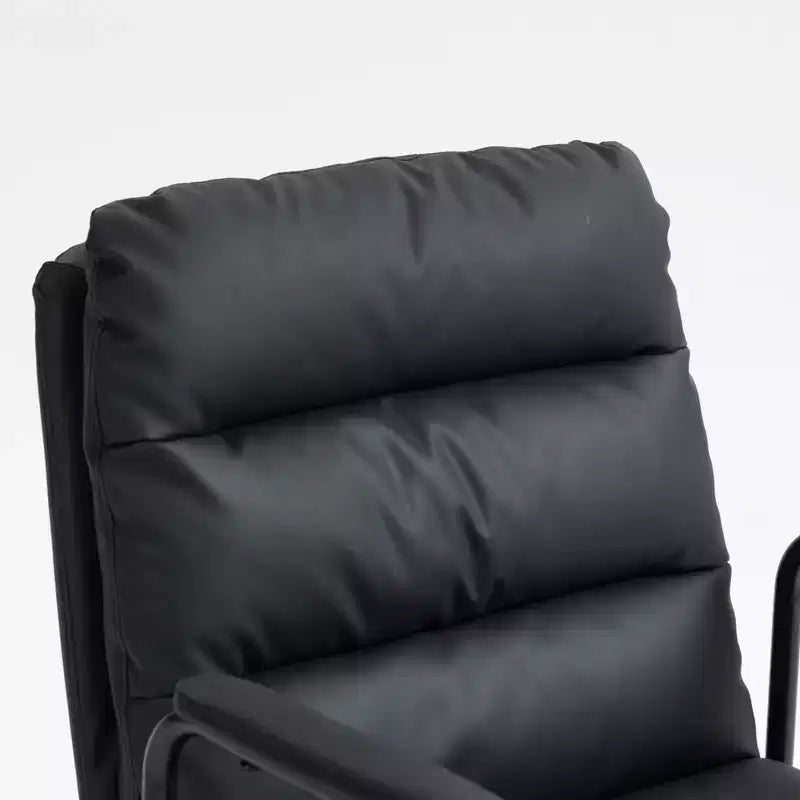 TUYOHW Classic Swivel Office Chair,40Reclining Computer Desk with PU Fabric and Optional Plush Foam Filling,Ergonomic Home Desk Chairs with Wheels