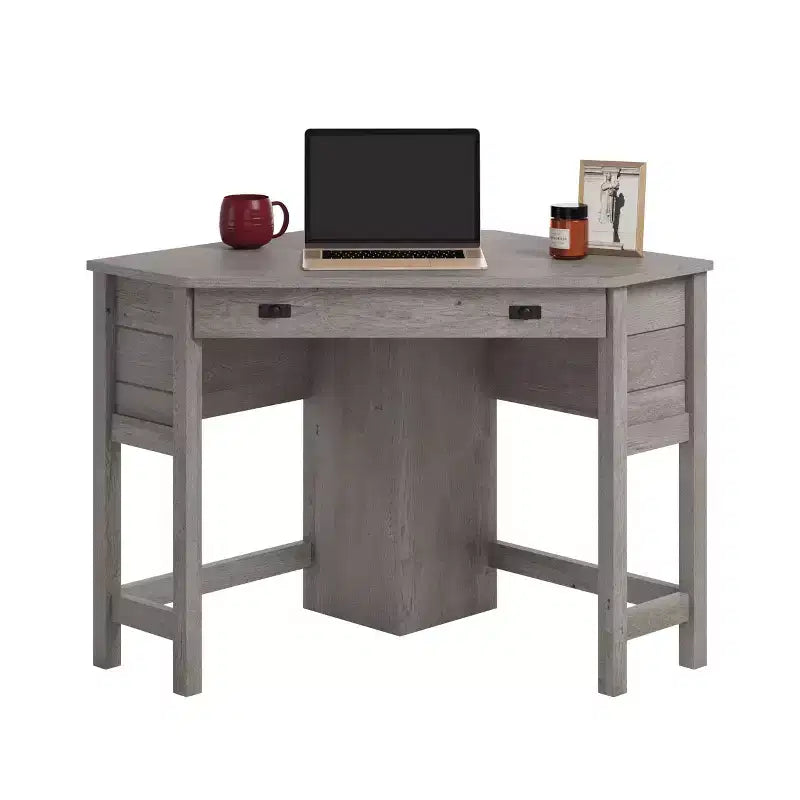 GDFStudio Callen Wood Corner Computer Desk with Keyboard Drawer