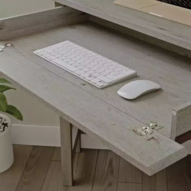 GDFStudio Callen Wood Corner Computer Desk with Keyboard Drawer