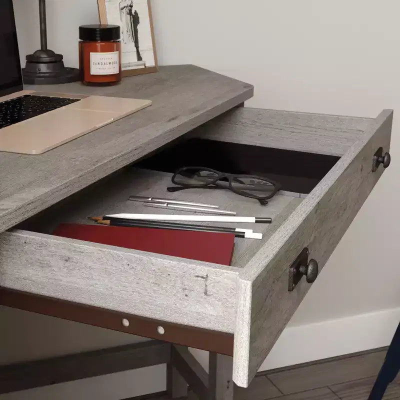 GDFStudio Callen Wood Corner Computer Desk with Keyboard Drawer