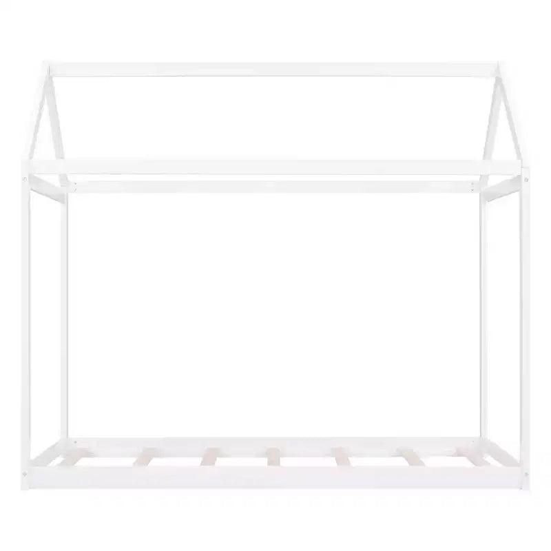 TUYOHW House Floor Bed Solid Pine Wood Frame,Twin Size Kids Montessori Bed with Slats Support,400lbs Capacity,No Box Spring Required