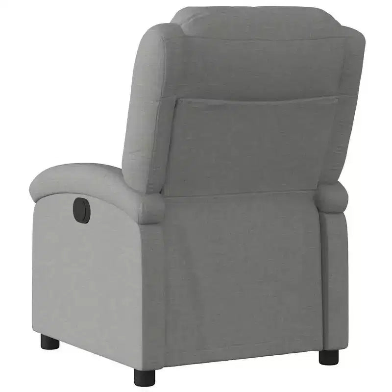 vidaXL Recliner Chair Wingback Reclining Push Armchair for Elderly Fabric - Dark Gray Manual Push Back No Massage