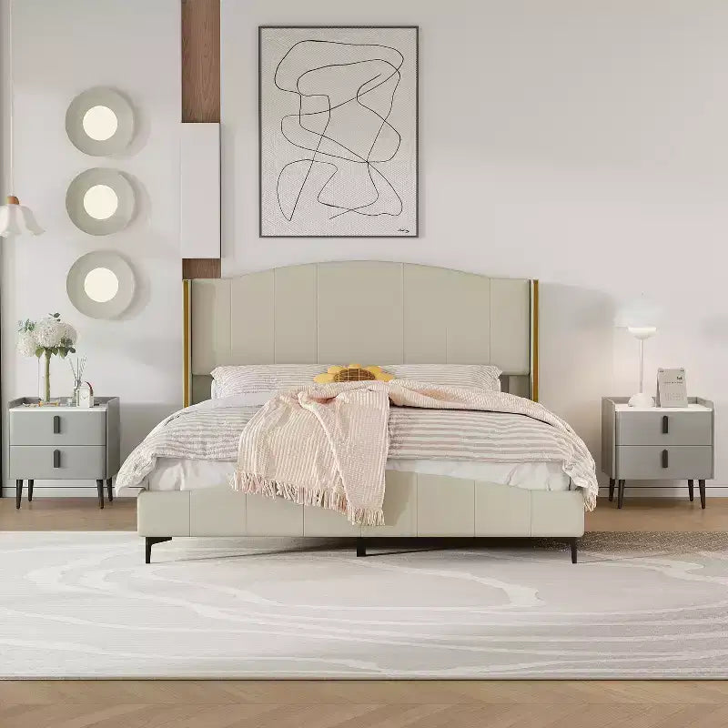 Nightstand with 2 Drawers & Marble-Pattern Tabletop, Modern Beside Table for Bedroom, End Table for Living Room Office
