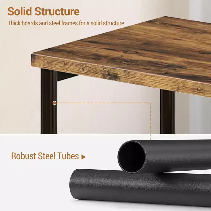 Bamboo 3 Tier End Table, Laptop Desk for Small space, 4030 cm, 50 lb Load, Tilt-Top & Cup Groove, 7cm Slim Storage, for Couch, Bed, RV Table