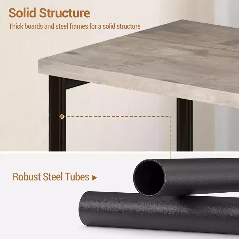 Bamboo 3 Tier End Table, Laptop Desk for Small space, 4030 cm, 50 lb Load, Tilt-Top & Cup Groove, 7cm Slim Storage, for Couch, Bed, RV Table