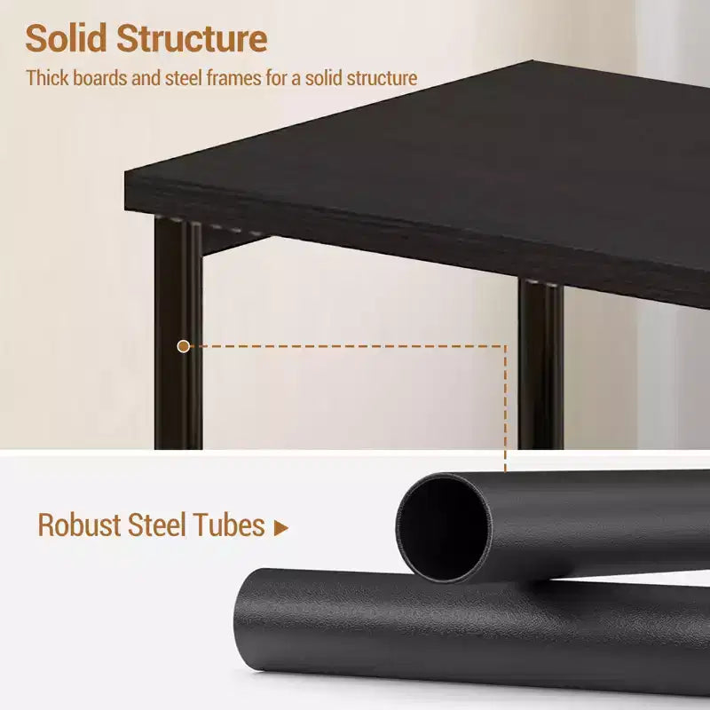 Bamboo 3 Tier End Table, Laptop Desk for Small space, 4030 cm, 50 lb Load, Tilt-Top & Cup Groove, 7cm Slim Storage, for Couch, Bed, RV Table