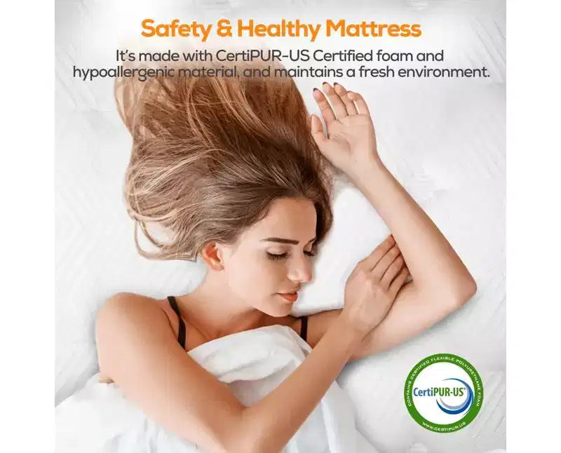 14 Inch Queen Hybrid Mattress in a Box, Anti Static, Medium Firm, Cooling Breathable Gel Memory Foam, CertiPUR-US Certified, White