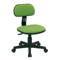 OSP Home Furnishings Student Task Chair Green: Upholstered Office, Computer & Rolling Chair with Swivel, Adjustable Height