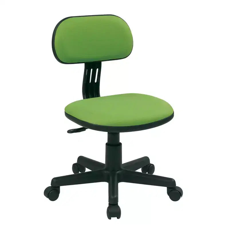 OSP Home Furnishings Student Task Chair Green: Upholstered Office, Computer & Rolling Chair with Swivel, Adjustable Height