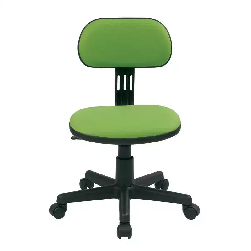 OSP Home Furnishings Student Task Chair Green: Upholstered Office, Computer & Rolling Chair with Swivel, Adjustable Height