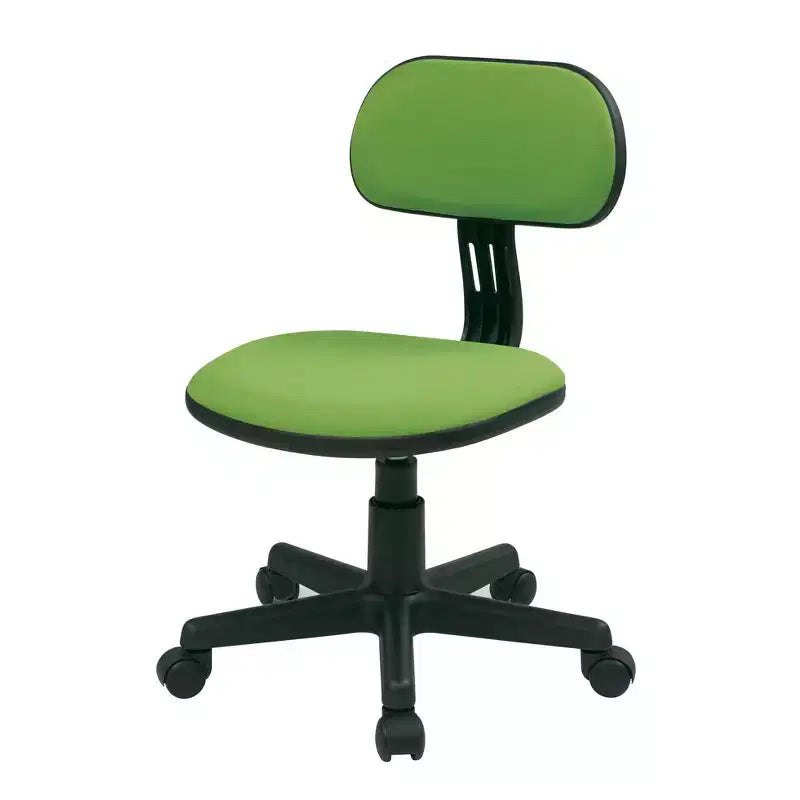OSP Home Furnishings Student Task Chair Green: Upholstered Office, Computer & Rolling Chair with Swivel, Adjustable Height