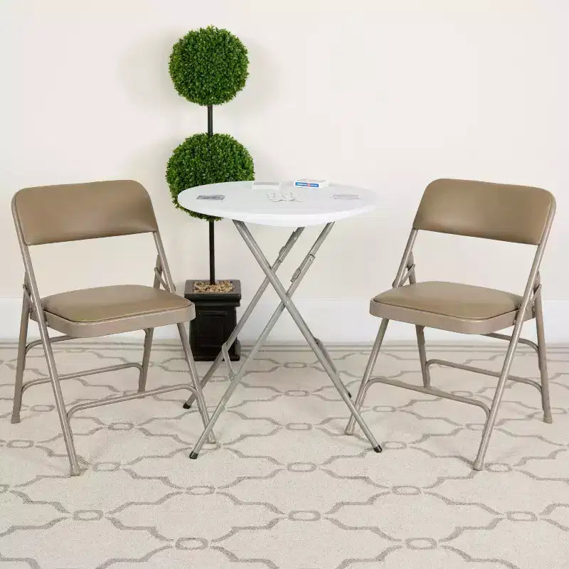 Flash Furniture HERCULES Series Metal Folding Chairs with Padded Seats